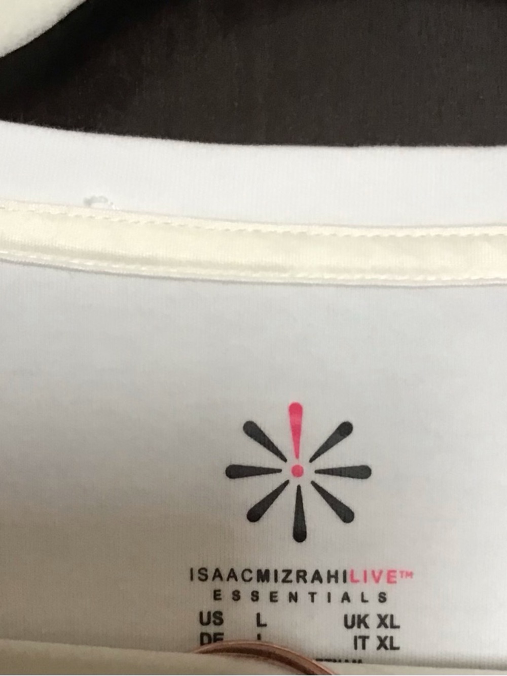 Isaac Mizrahi 3 Tees.  White Crew Neck LS & Tan and Navy V Necks 3/4 Sleeves - Picture 2 of 14